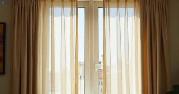 Dusty and dull curtains in ashwood-vic before steam cleaning